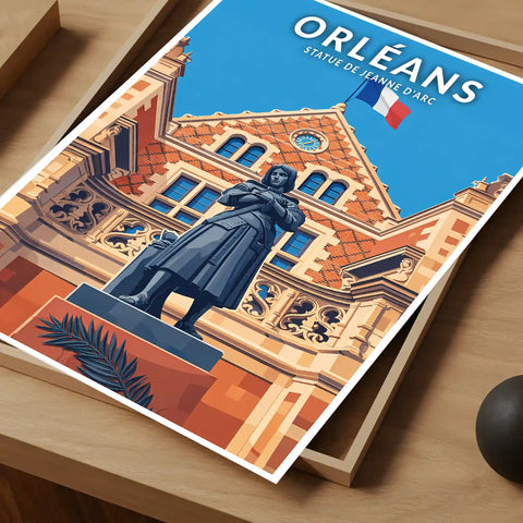 Affiche - Orléans - Statue de Jeanne d'Arc