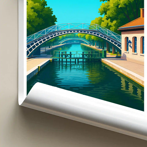 Affiche - Paris - Canal Saint-Martin