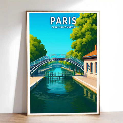 Affiche - Paris - Canal Saint-Martin