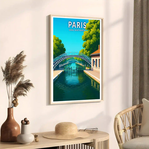 Affiche - Paris - Canal Saint-Martin