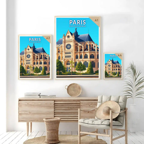Affiche - Paris - Église Saint-Eustache