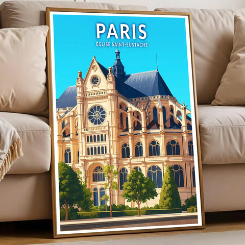 Affiche - Paris - Église Saint-Eustache