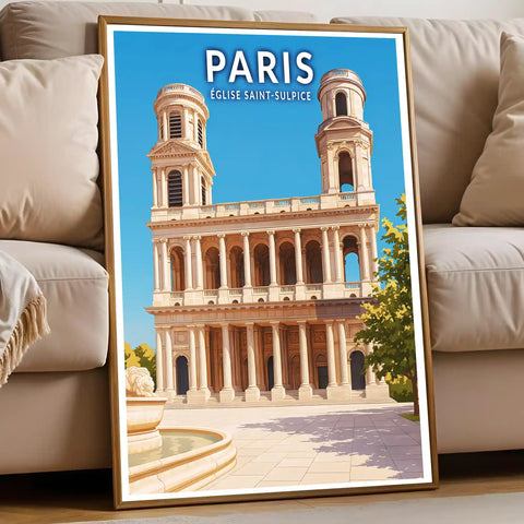 Affiche - Paris - Église Saint-Sulpice