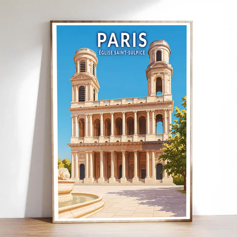 Affiche - Paris - Église Saint-Sulpice