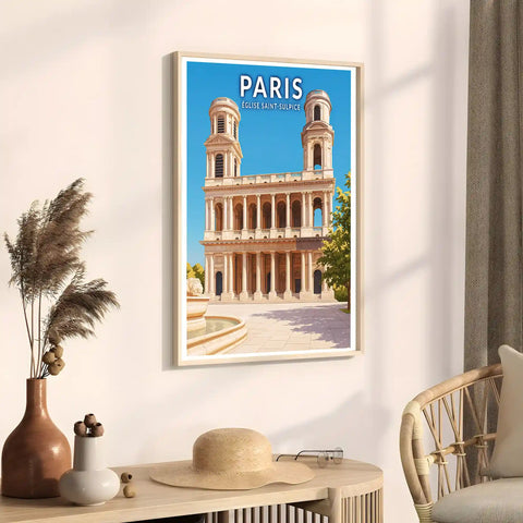 Affiche - Paris - Église Saint-Sulpice