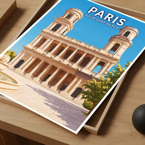 Affiche - Paris - Église Saint-Sulpice