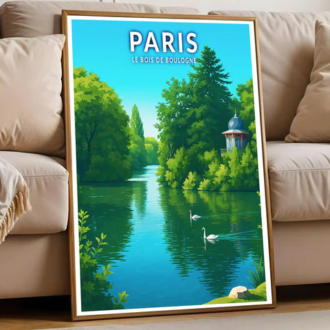 Affiche - Paris - Le Bois de Boulogne