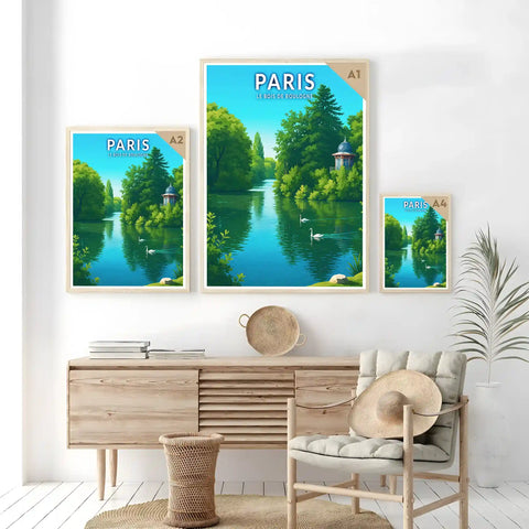 Affiche - Paris - Le Bois de Boulogne
