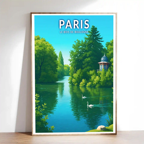Affiche - Paris - Le Bois de Boulogne