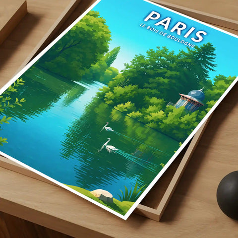 Affiche - Paris - Le Bois de Boulogne