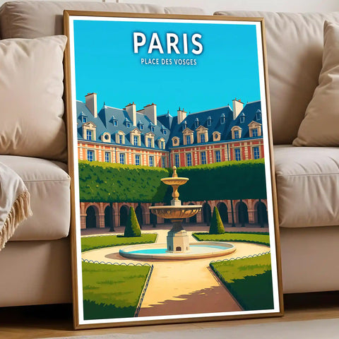 Affiche - Paris - Place des Vosges
