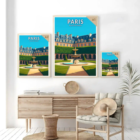 Affiche - Paris - Place des Vosges
