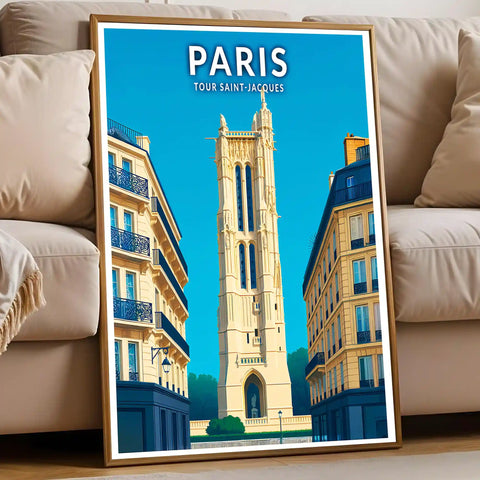 Affiche - Paris - Tour Saint-Jacques