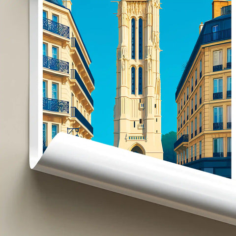 Affiche - Paris - Tour Saint-Jacques