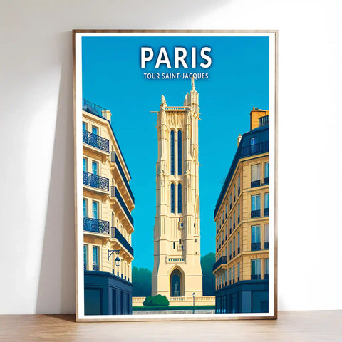 Affiche - Paris - Tour Saint-Jacques