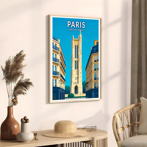 Affiche - Paris - Tour Saint-Jacques