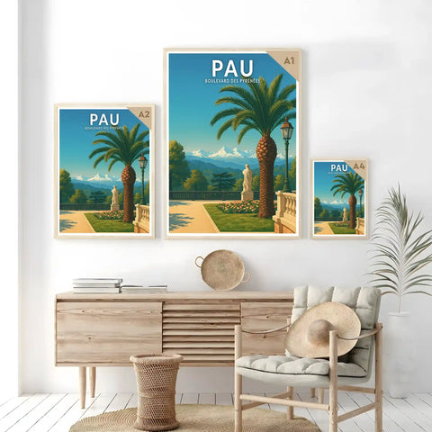 Affiche - Pau - Boulevard des Pyrénées