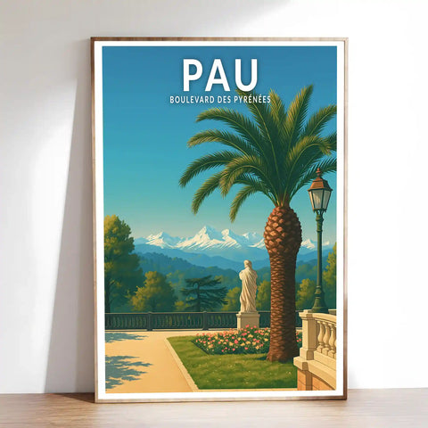 Affiche - Pau - Boulevard des Pyrénées