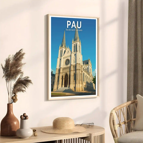 Affiche - Pau - Église Saint-Jacques