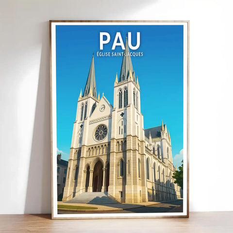 Affiche - Pau - Église Saint-Jacques