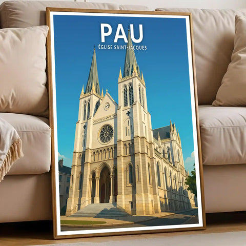 Affiche - Pau - Église Saint-Jacques