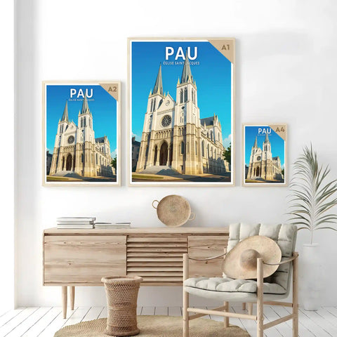 Affiche - Pau - Église Saint-Jacques