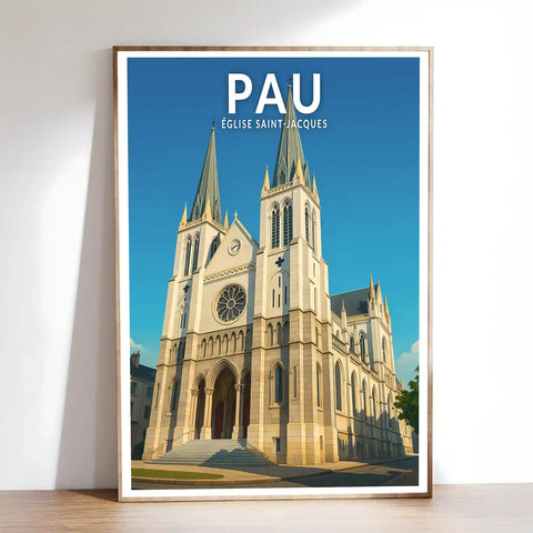 Affiche - Pau - Église Saint-Jacques