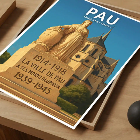 Affiche - Pau - Église Saint-Martin