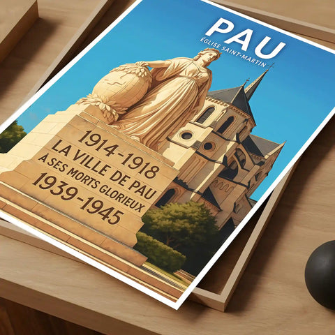 Affiche - Pau - Église Saint-Martin