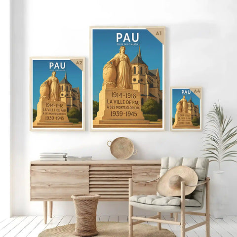 Affiche - Pau - Église Saint-Martin
