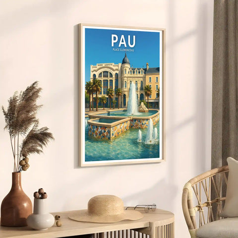Affiche - Pau - Place Clemenceau