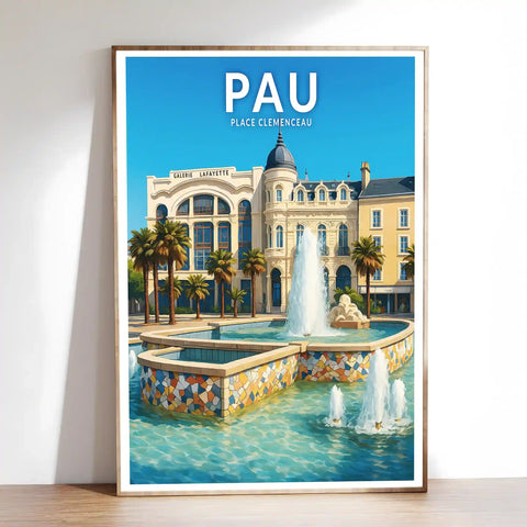 Affiche - Pau - Place Clemenceau