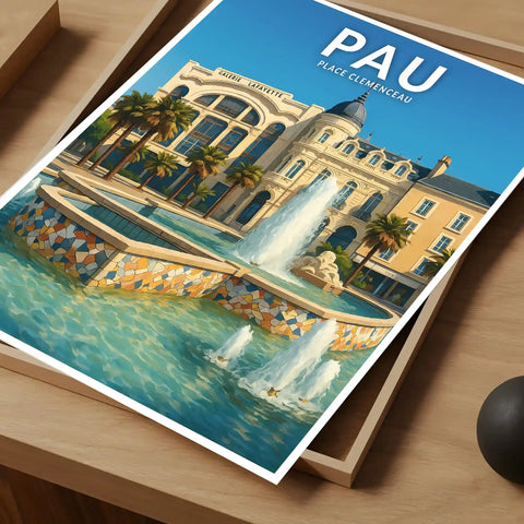 Affiche - Pau - Place Clemenceau