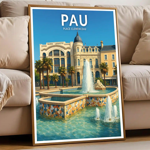 Affiche - Pau - Place Clemenceau