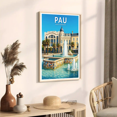 Affiche - Pau - Place Clemenceau