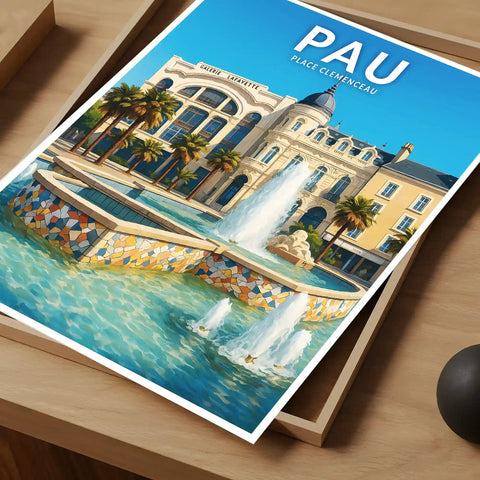 Affiche - Pau - Place Clemenceau
