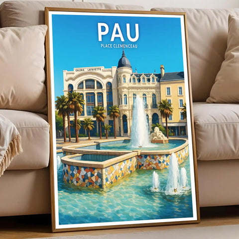 Affiche - Pau - Place Clemenceau