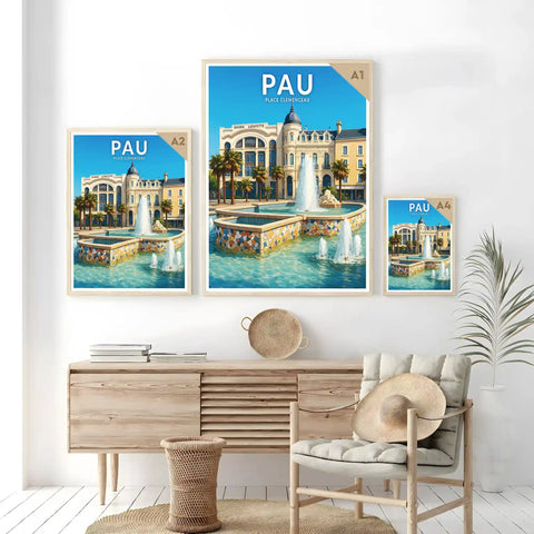 Affiche - Pau - Place Clemenceau