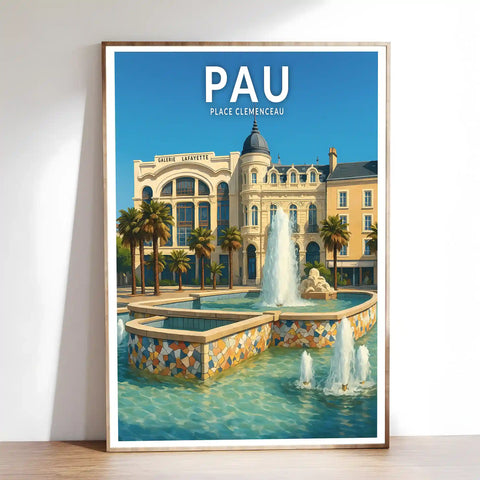 Affiche - Pau - Place Clemenceau