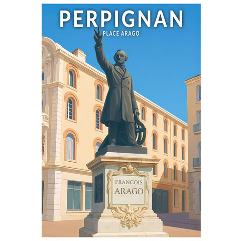 Affiche - Perpignan - Place Arago