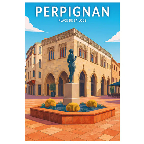 Affiche - Perpignan - Place de la Loge