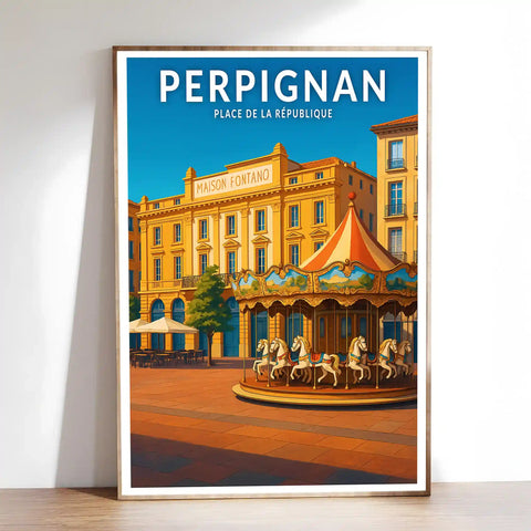 Affiche - Perpignan - Place de la République