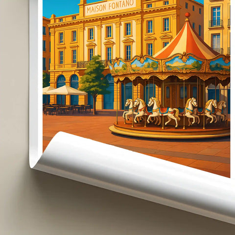 Affiche - Perpignan - Place de la République