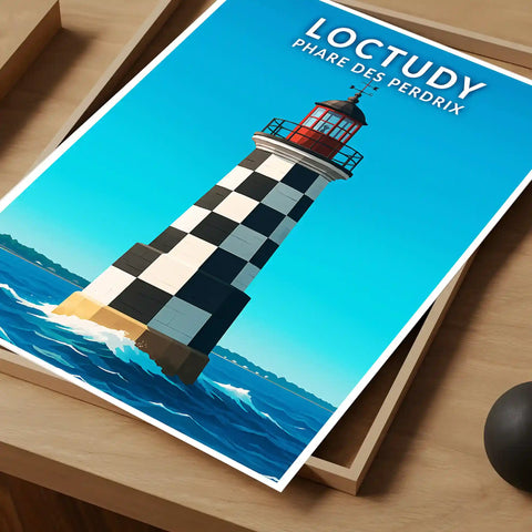 Affiche - Loctudy -  Phare des Perdrix