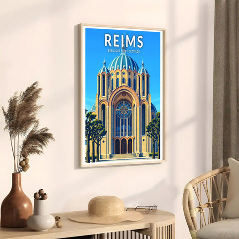 Affiche - Reims - Basilique Saint-Clotilde
