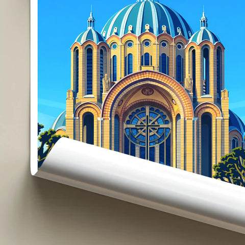Affiche - Reims - Basilique Saint-Clotilde