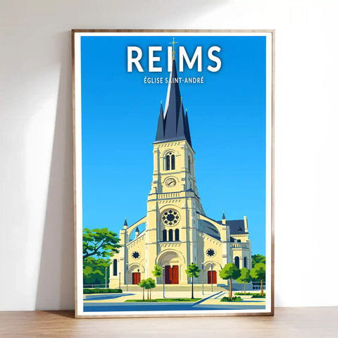 Affiche - Reims - Église Saint-André