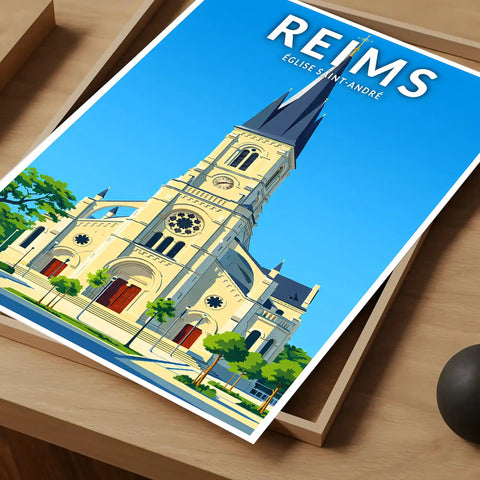 Affiche - Reims - Église Saint-André