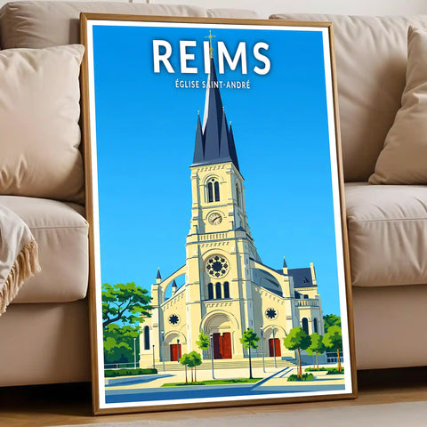Affiche - Reims - Église Saint-André