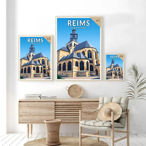 Affiche - Reims - Église Saint-Jacques